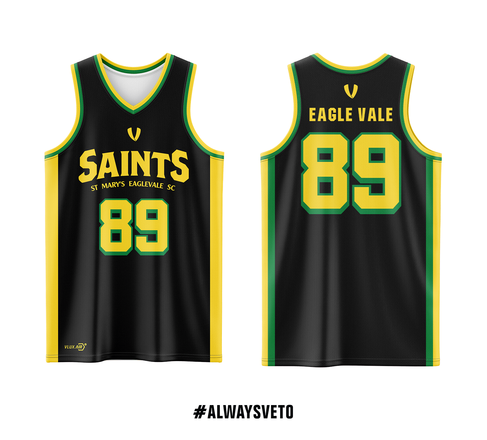 St Mary's Eaglevale SC - Singlet - Black/Yellow