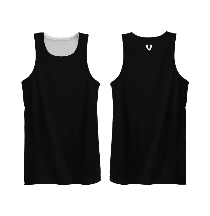 Vault Reversible Basketball Singlet - Black/White