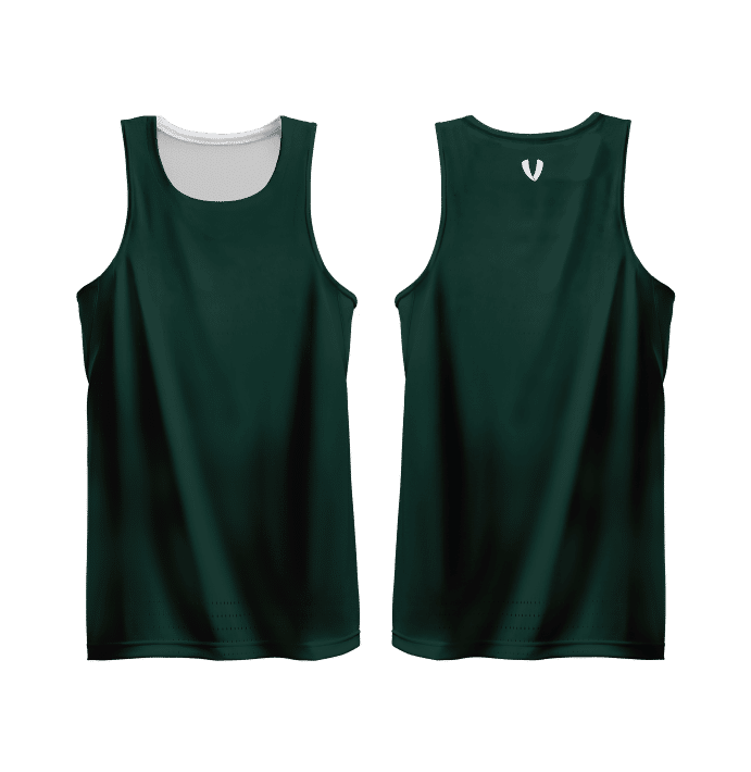 Vault Reversible Basketball Singlet - BOTTLE/WHITE