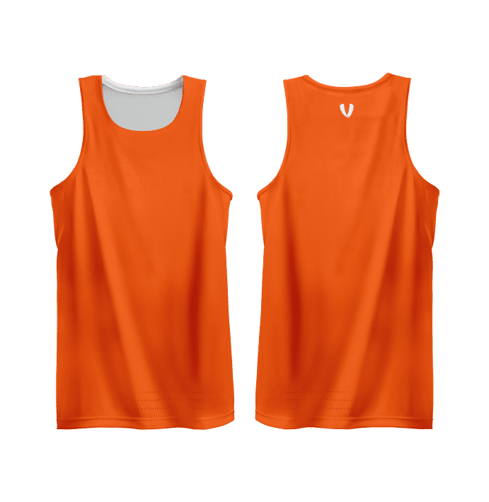 Vault Reversible Basketball Singlet - ORANGE/WHITE