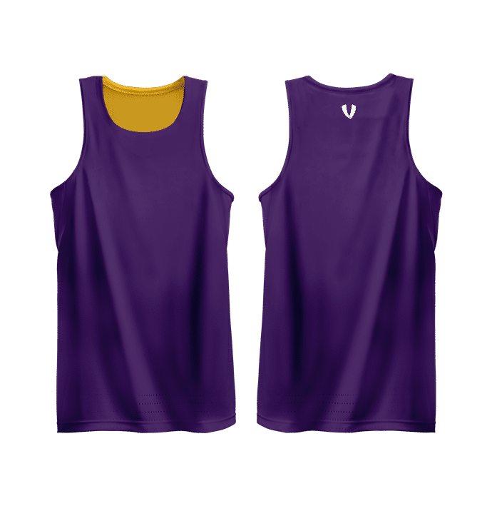 Vault Reversible Basketball Singlet - PURPLE/YELLOW