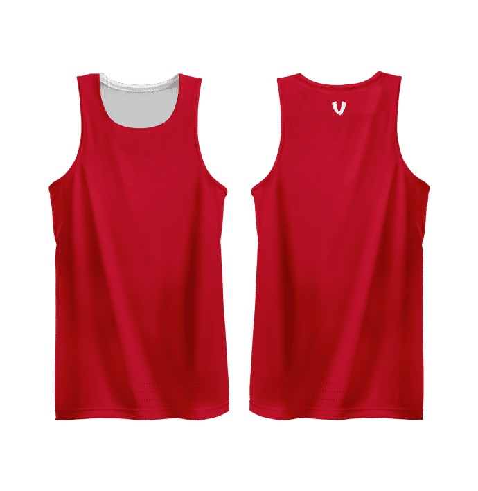 Vault Reversible Basketball Singlet - RED/WHITE
